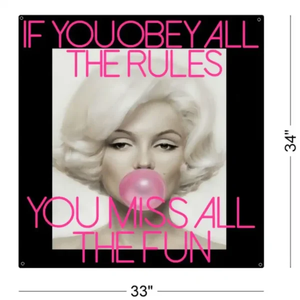 Marilyn Monroe UV Print Neon Sign - Image 3