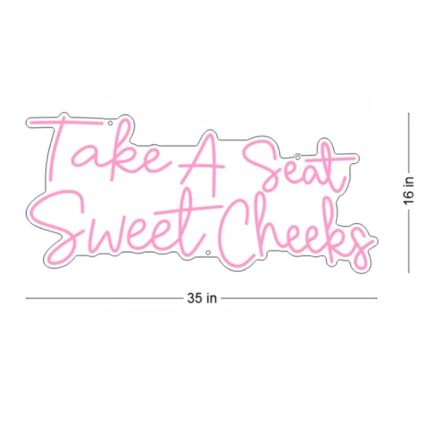 Take a Seat, Sweet Cheeks Neon Sign - Image 2