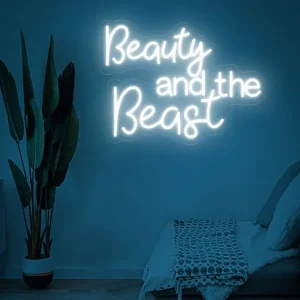 Beauty and the Beast Neon Sign